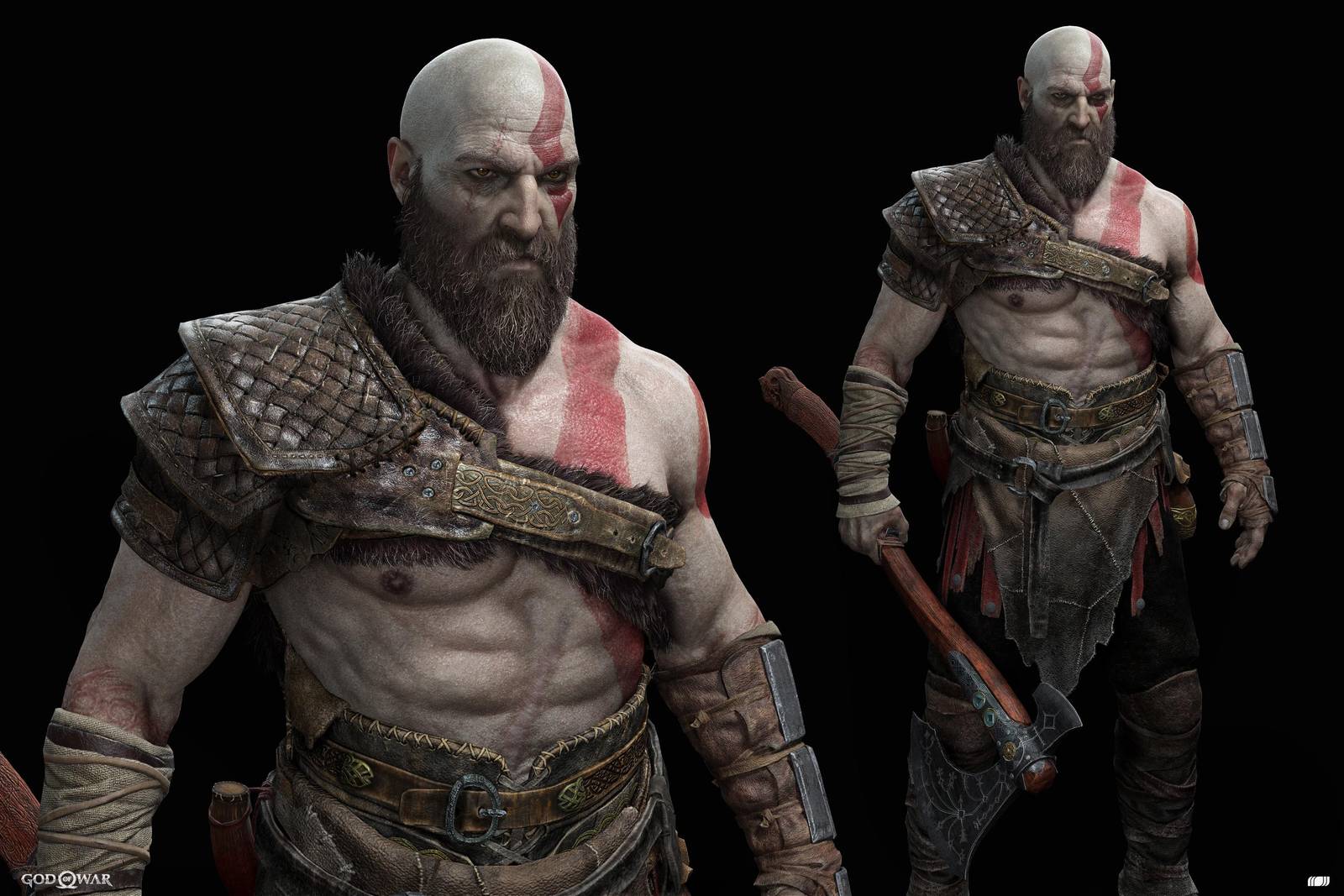 Kratos Axe Warrior God of War Wall Art