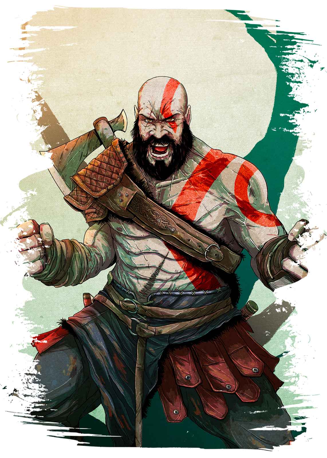 Kratos "God of War" Wall Art