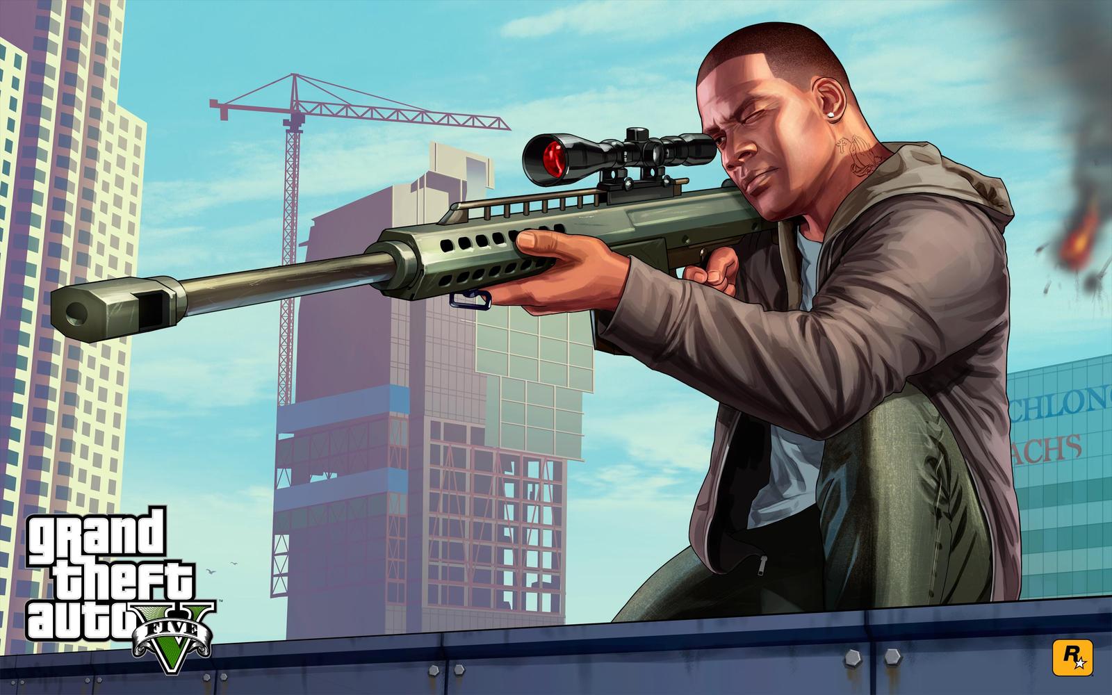 Urban Sniper Action Grand Theft Auto V Wall Art