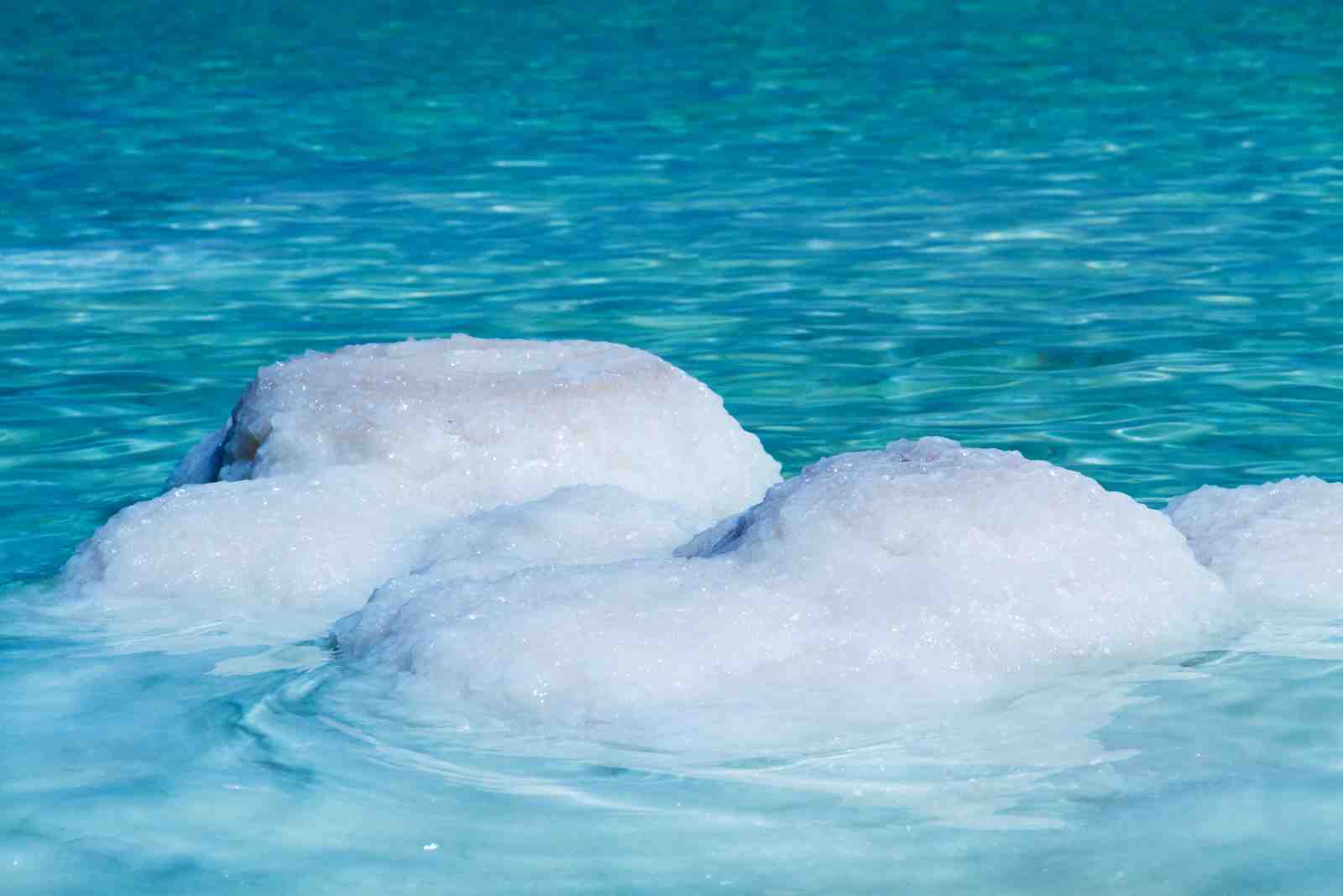 Serene Salt Formations Turquoise Water Wall Art