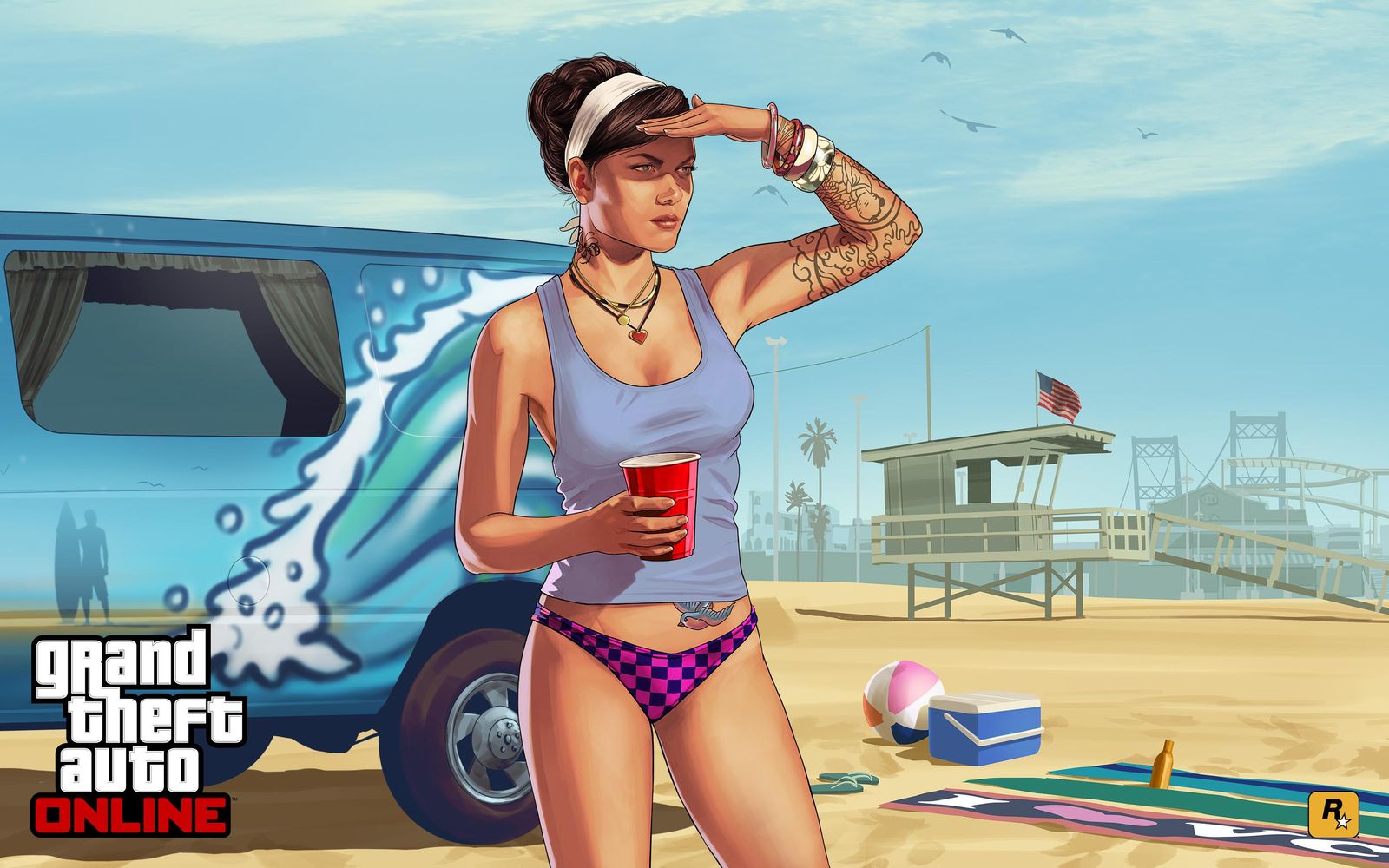 GTA Online Beach Babe Wall Art