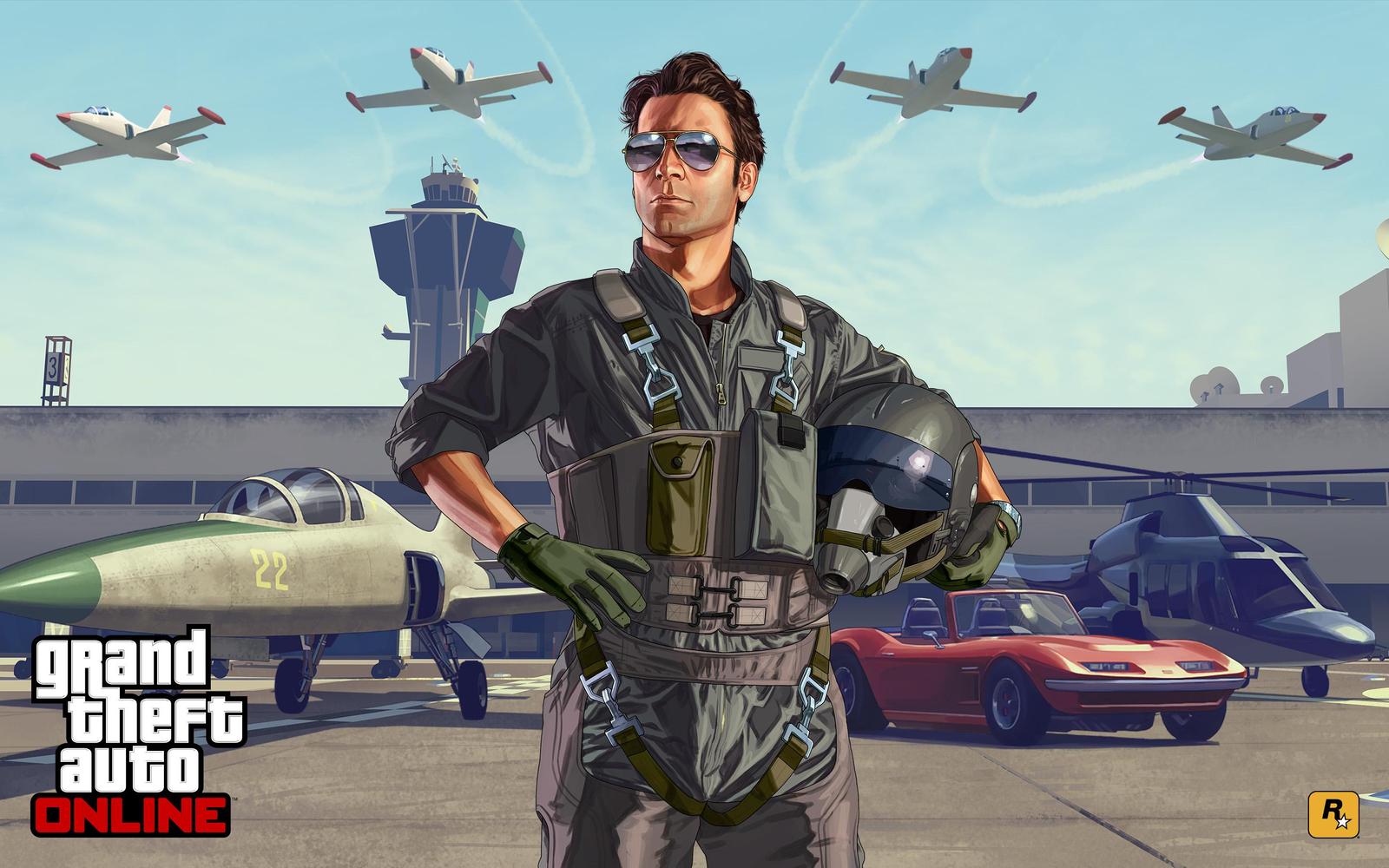 Bold Pilot & Jets Grand Theft Auto Wall Art