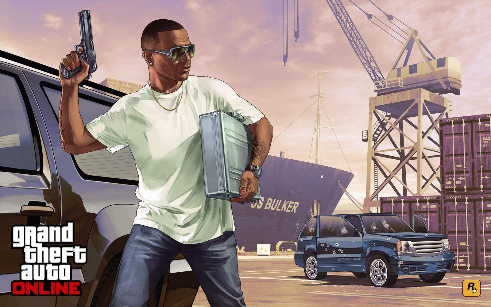 Grand Theft Auto Action Scene Wall Art