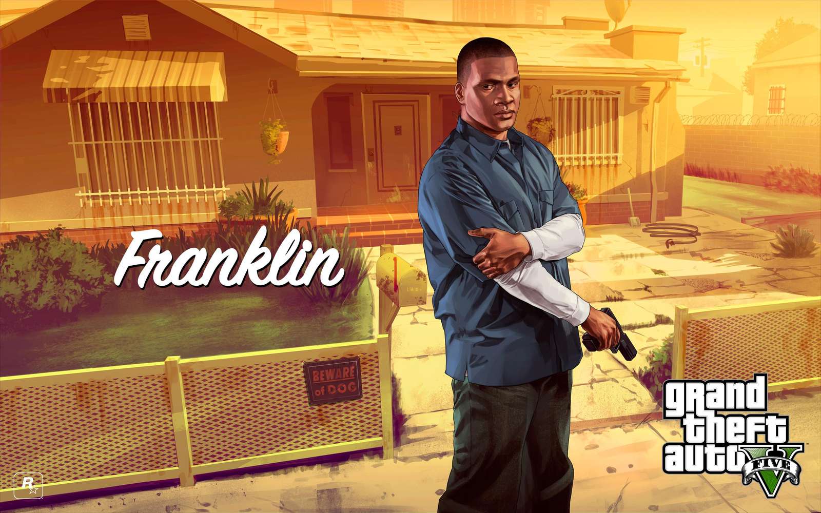 Franklin GTA V Character Art Wall Art