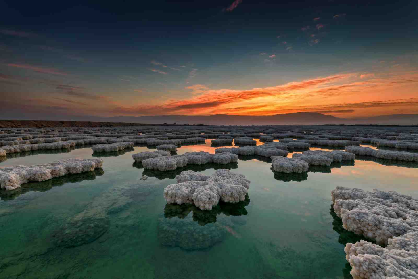 Dead Sea Salt Formations Sunset Wall Art