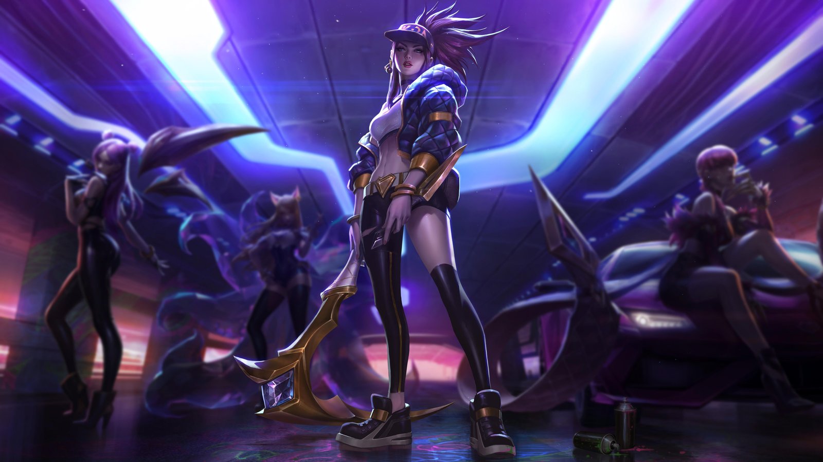KDA Akali Purple Haze Wall Art