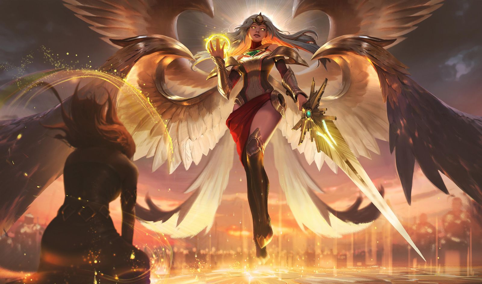 Radiant Angel Warrior Wall Art