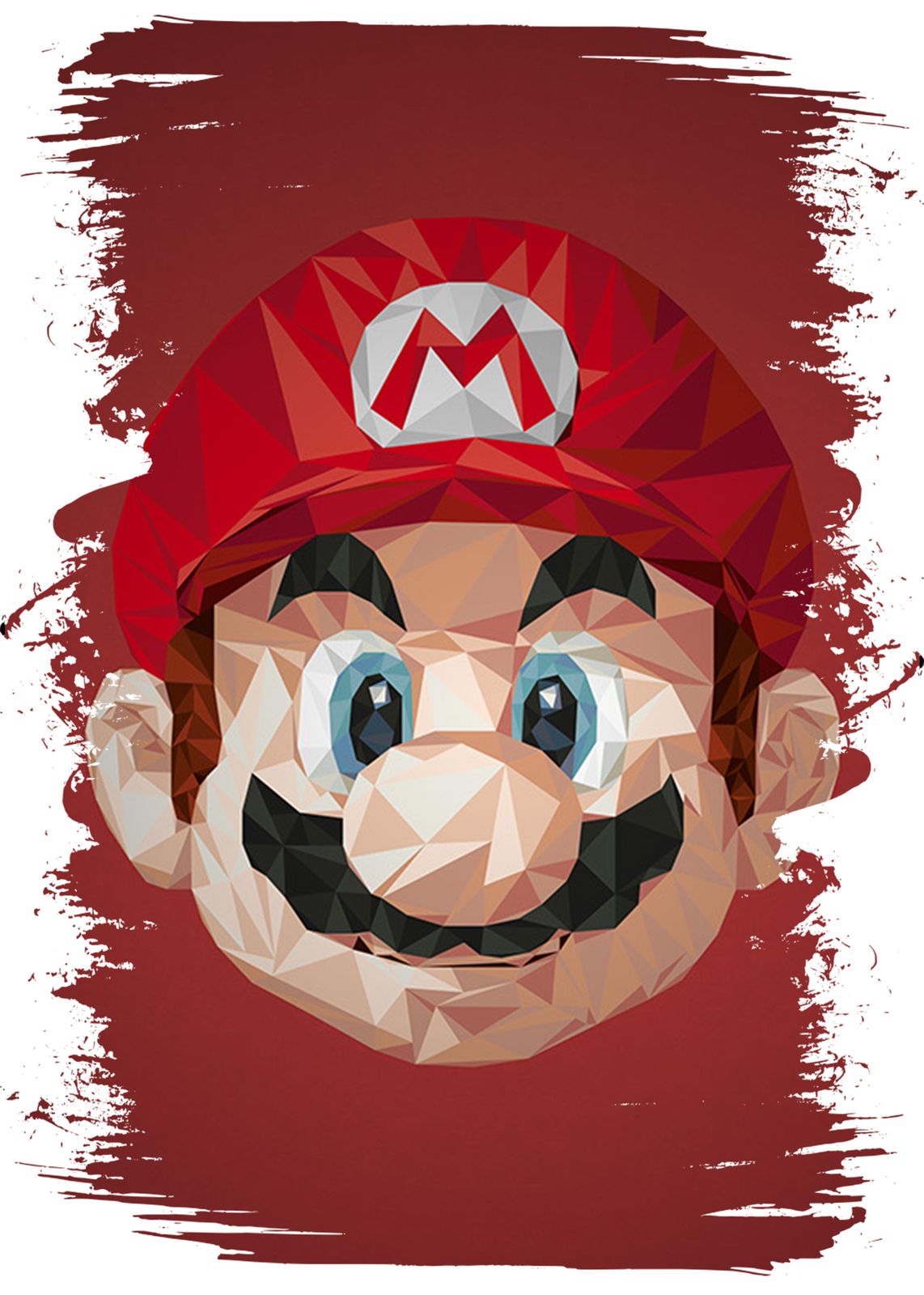 Geometric Mario Pop Art Wall Art