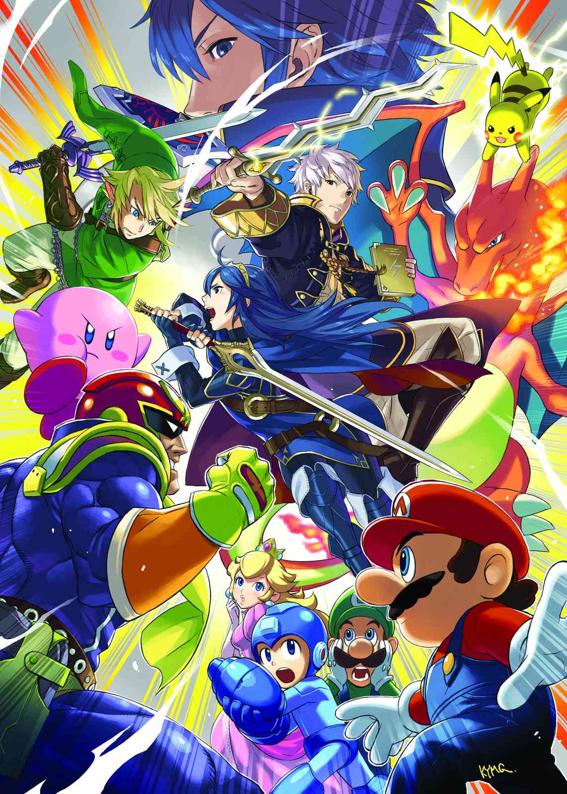 Epic Gaming Heroes Collage Wall Art