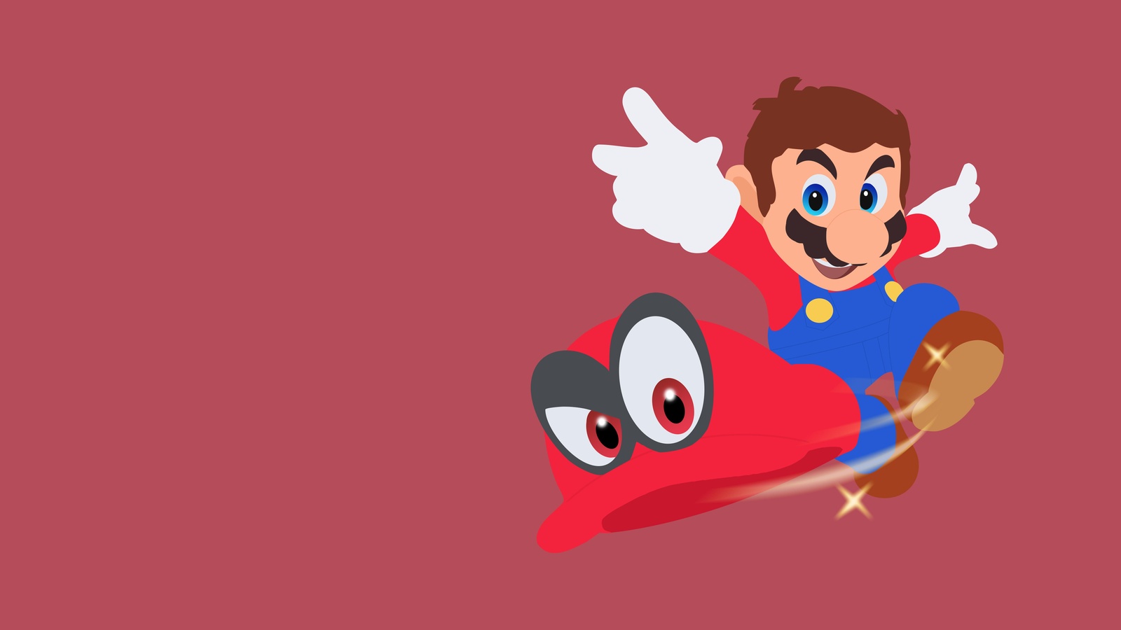 Super Mario Odyssey Jumping Mario Wall Art