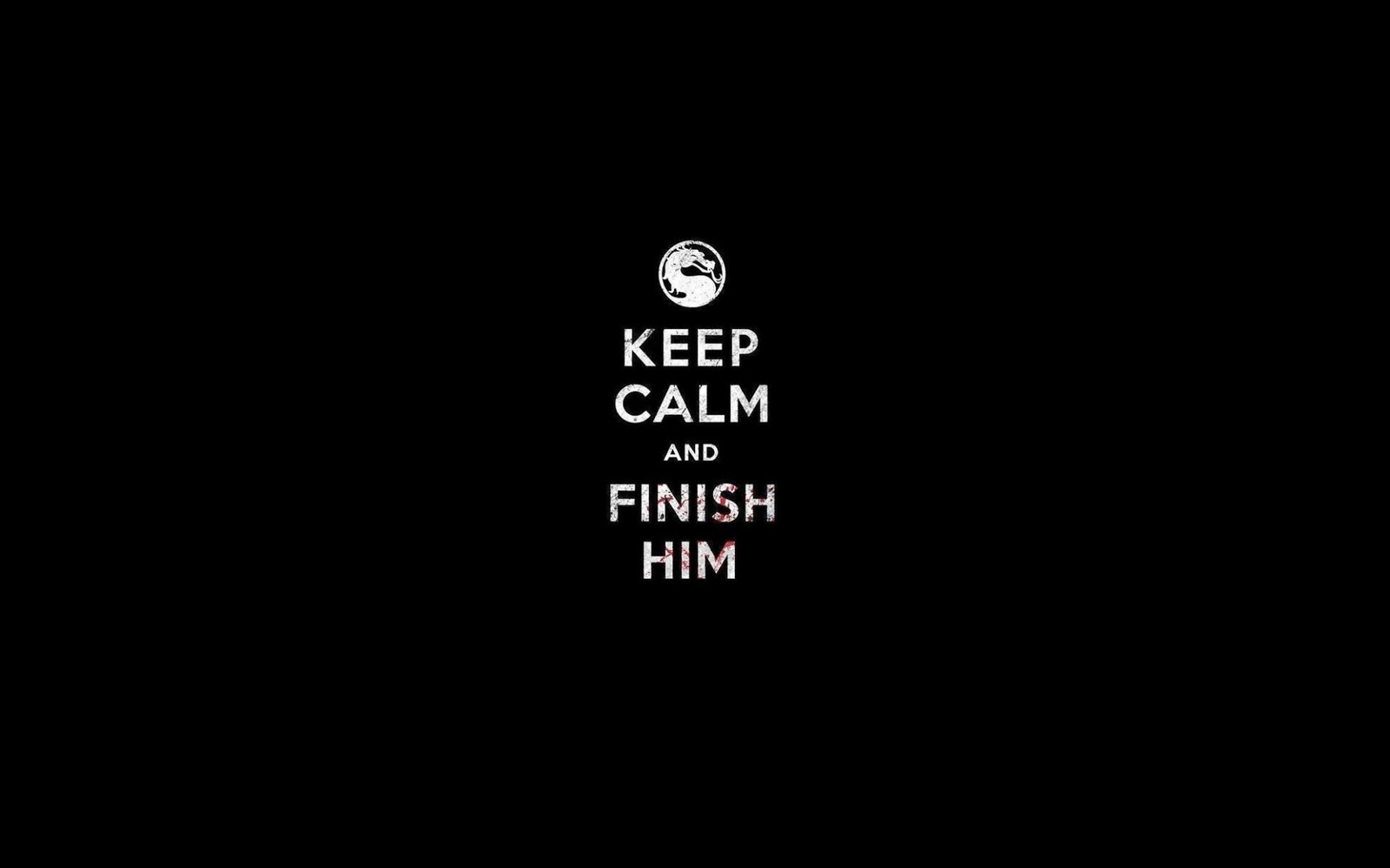 Mortal Kombat Keep Calm Finish Him Wall Art