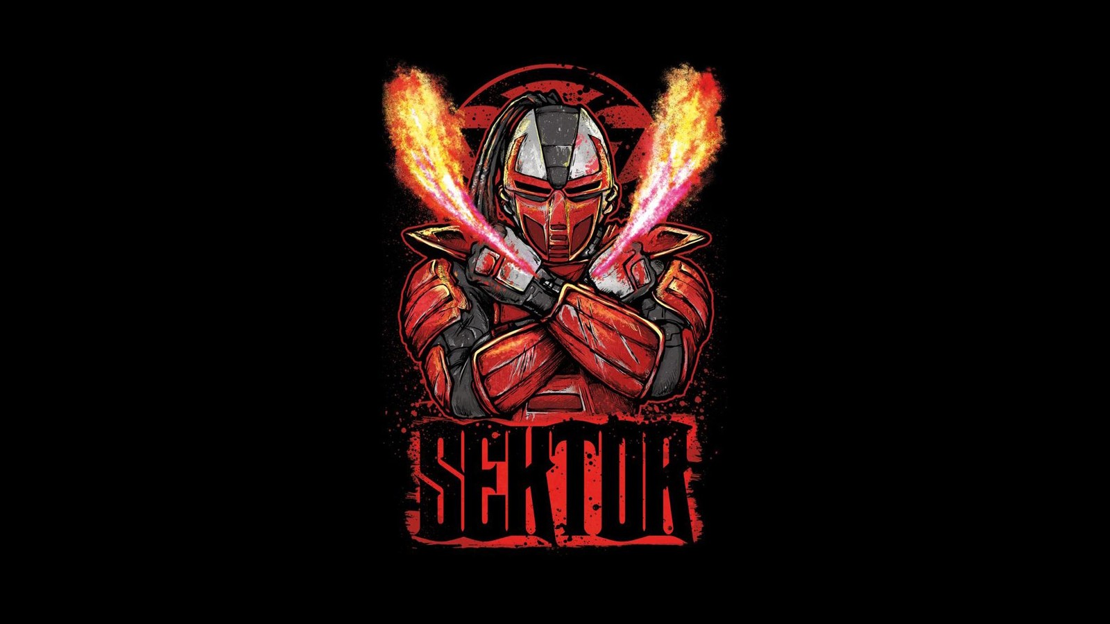 Fiery Sektor Warrior Wall Art