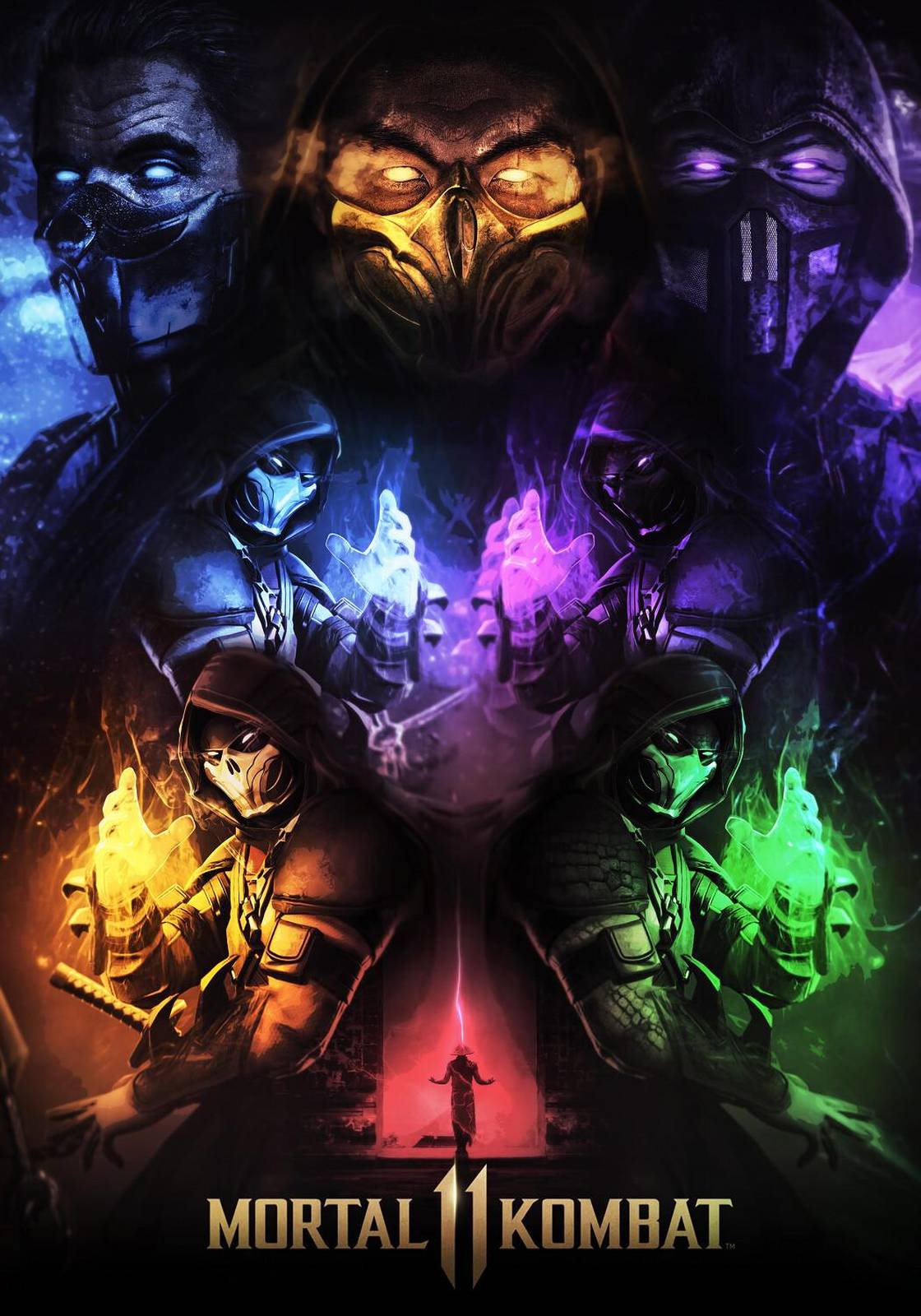 Mortal Kombat 11 Warrior Collage Wall Art