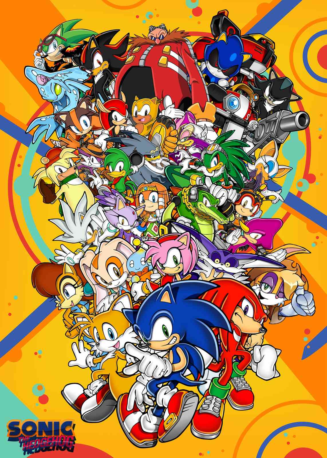 Sonic the Hedgehog Character Collage Wall Art