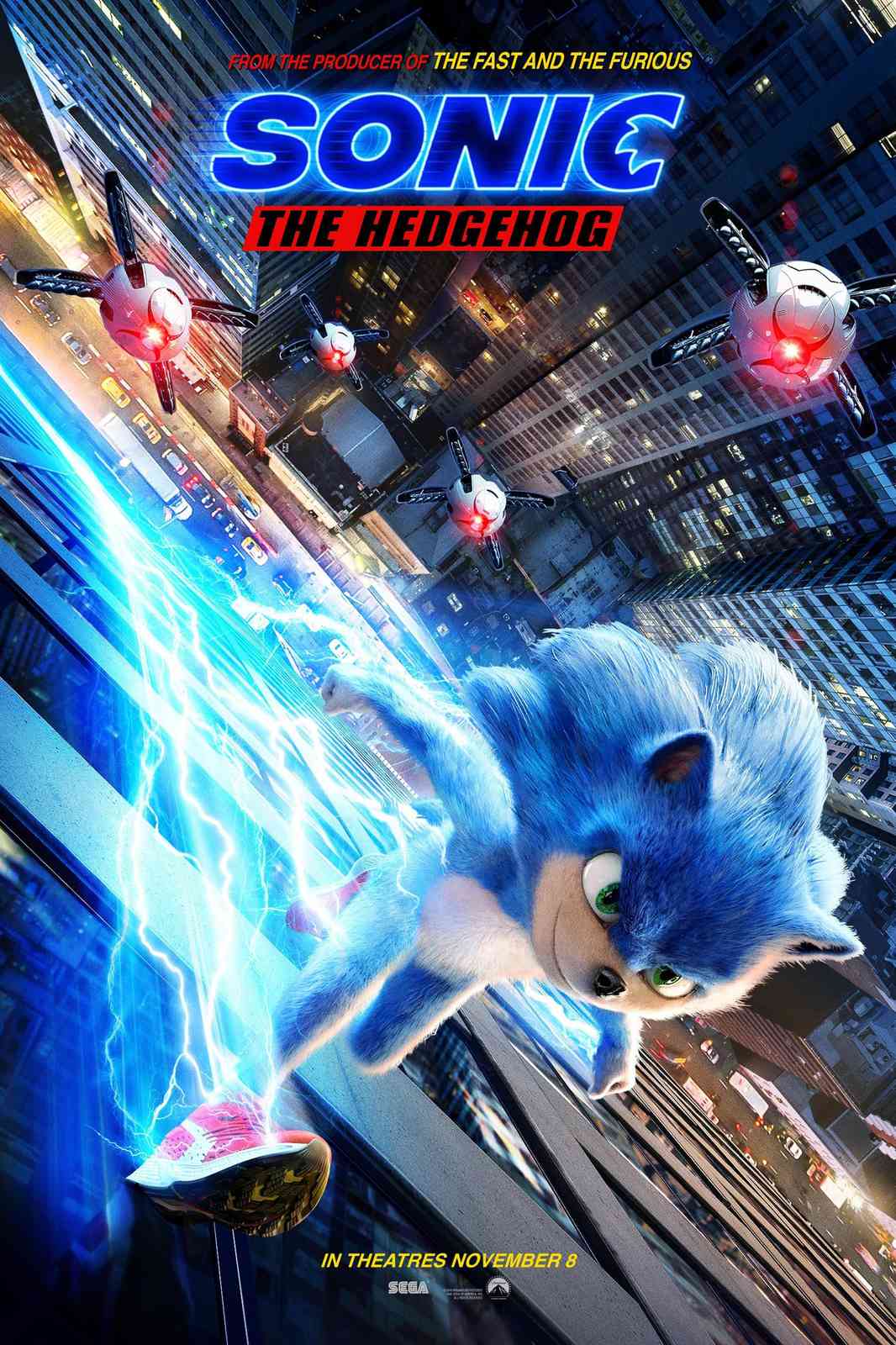 Sonic The Hedgehog Speed Burst Wall Art