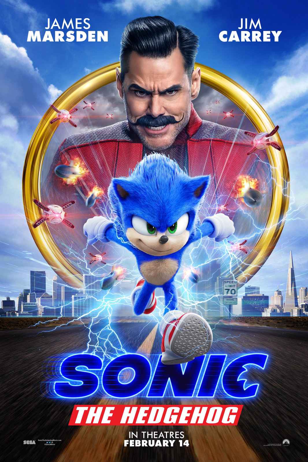 Sonic The Hedgehog Action Movie Wall Art
