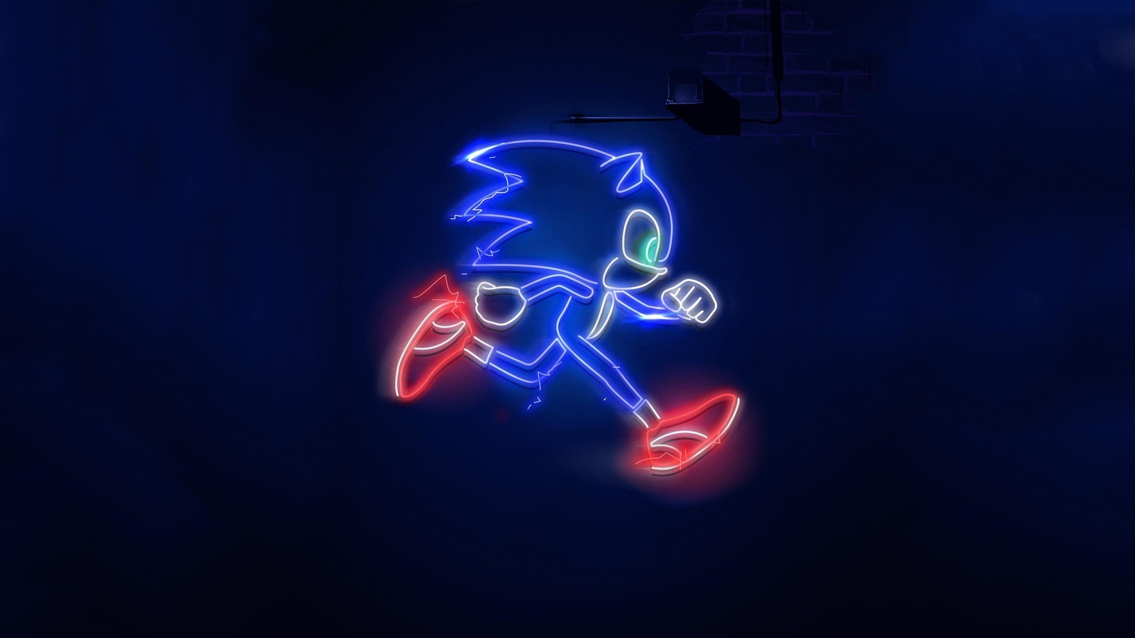 Sonic Neon Speed Wall Art