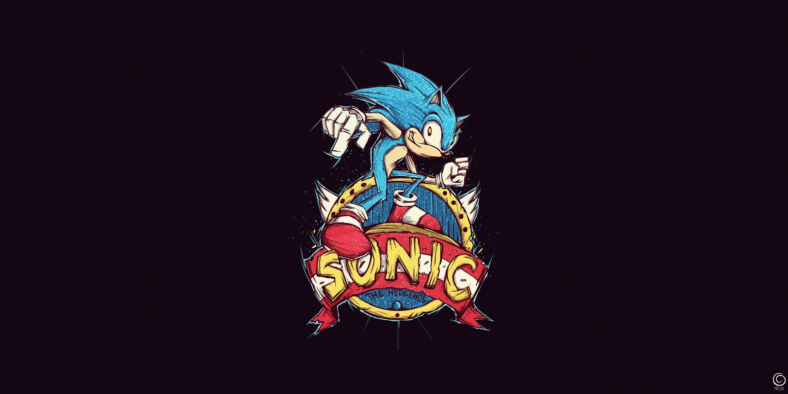 Retro Sonic Speed Wall Art