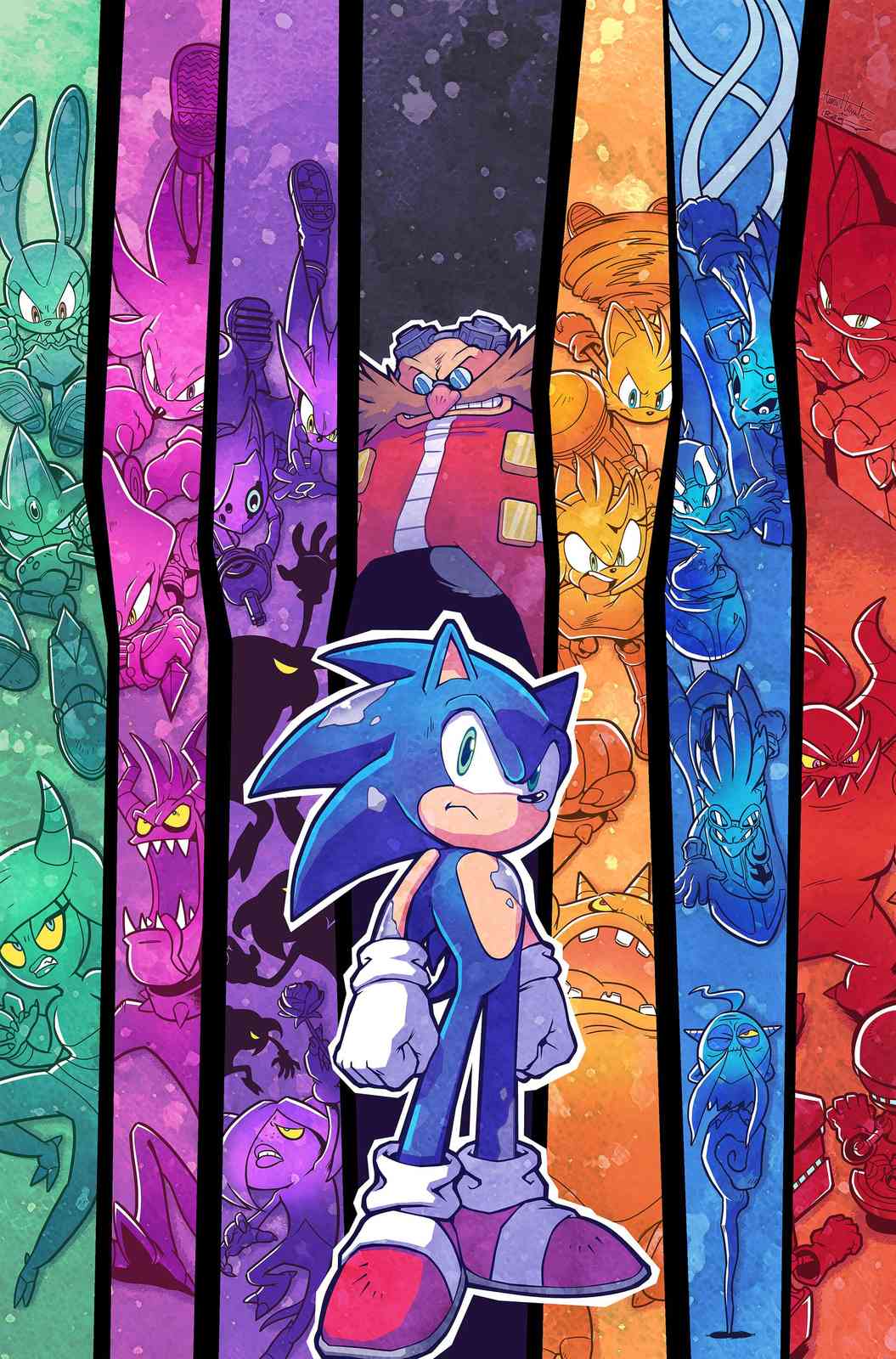 Sonic the Hedgehog Character Collage Wall Art