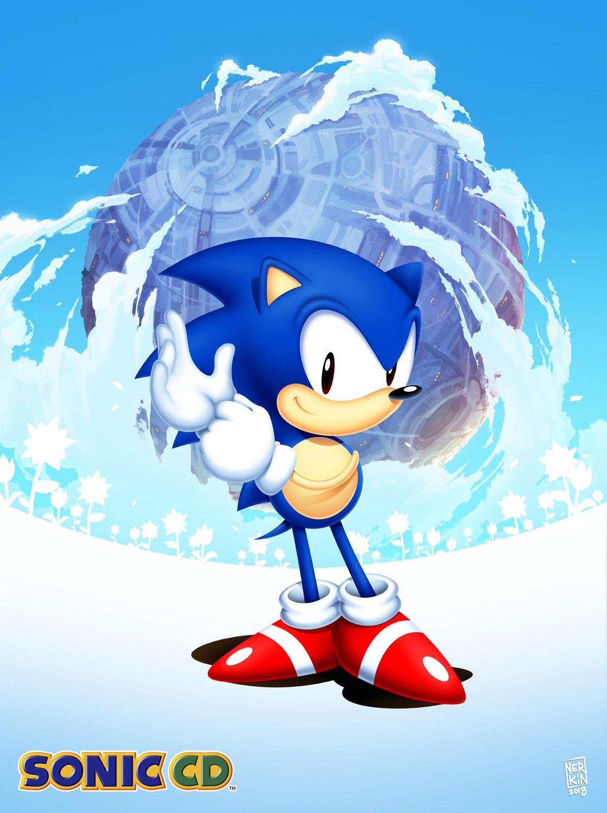 Sonic CD Retro Game Art Wall Art