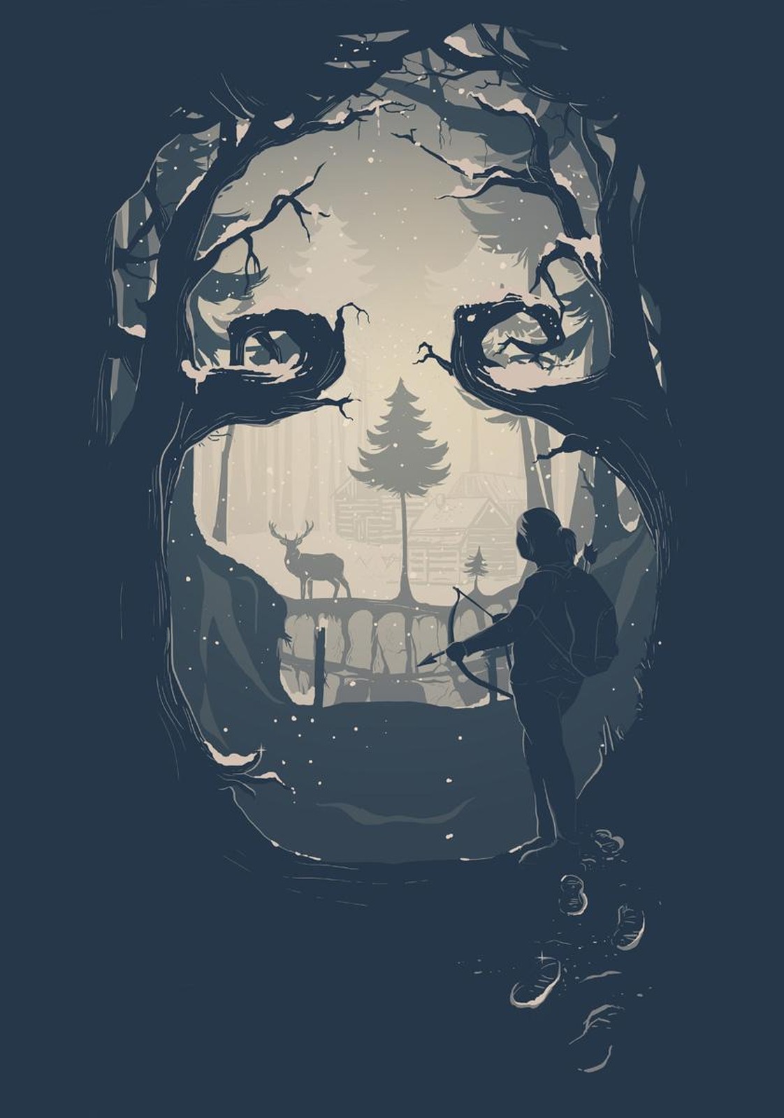 Enchanted Forest Skull Art Wall Art