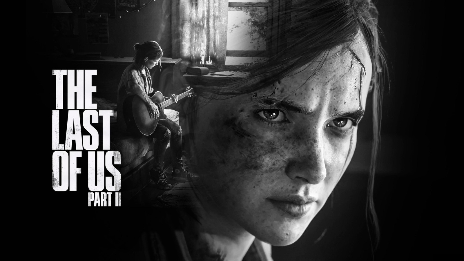 The Last of Us Part II Ellie B&W Wall Art