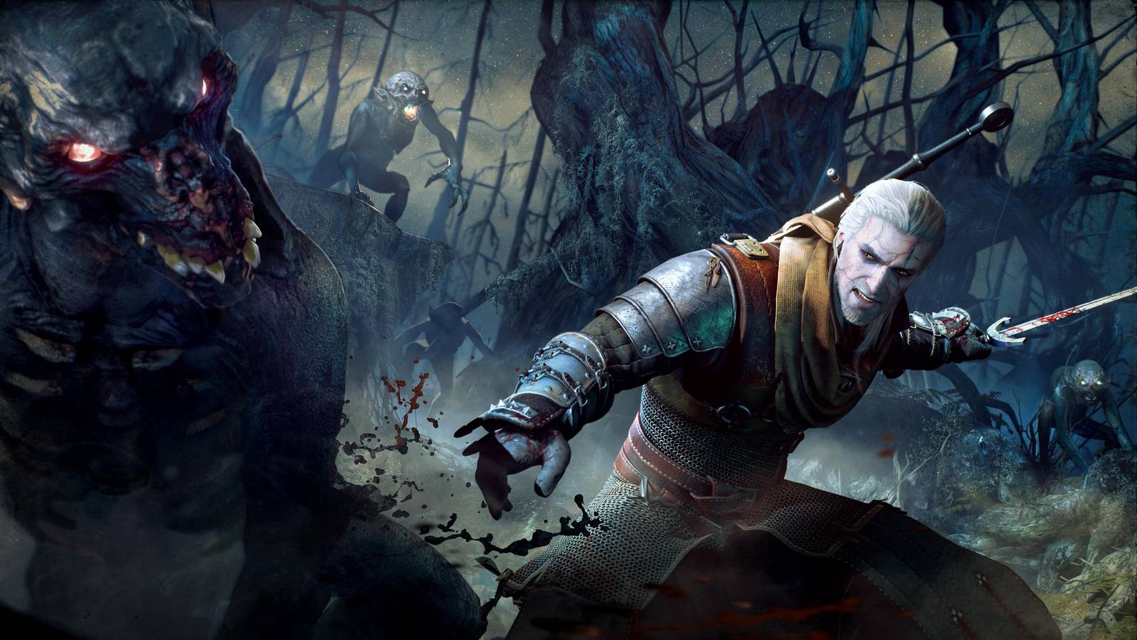 Geralt Witcher Battle Scene Wall Art