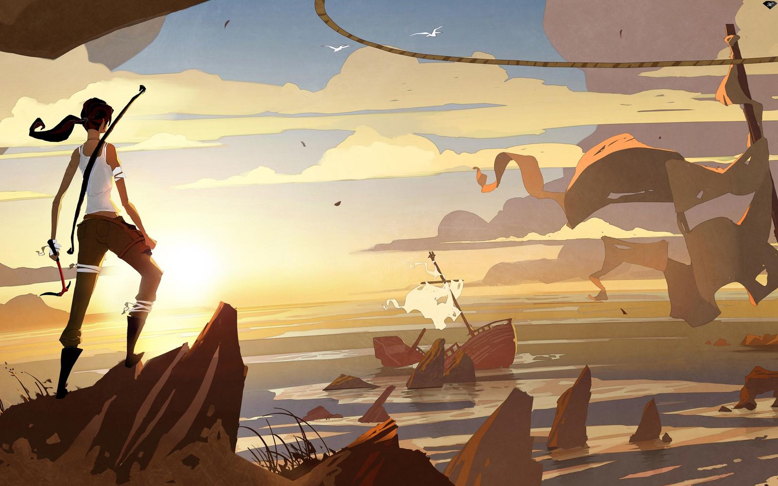 Adventurous Explorer Sunset Wall Art