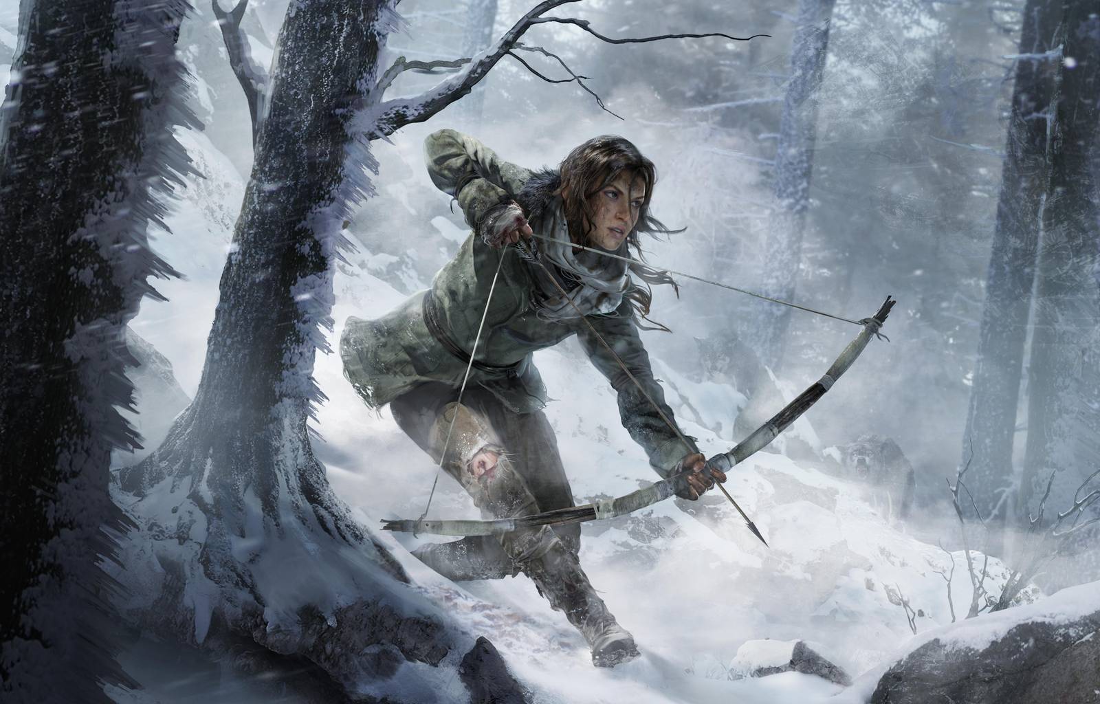 Lara Croft Winter Survival Bow Wall Art