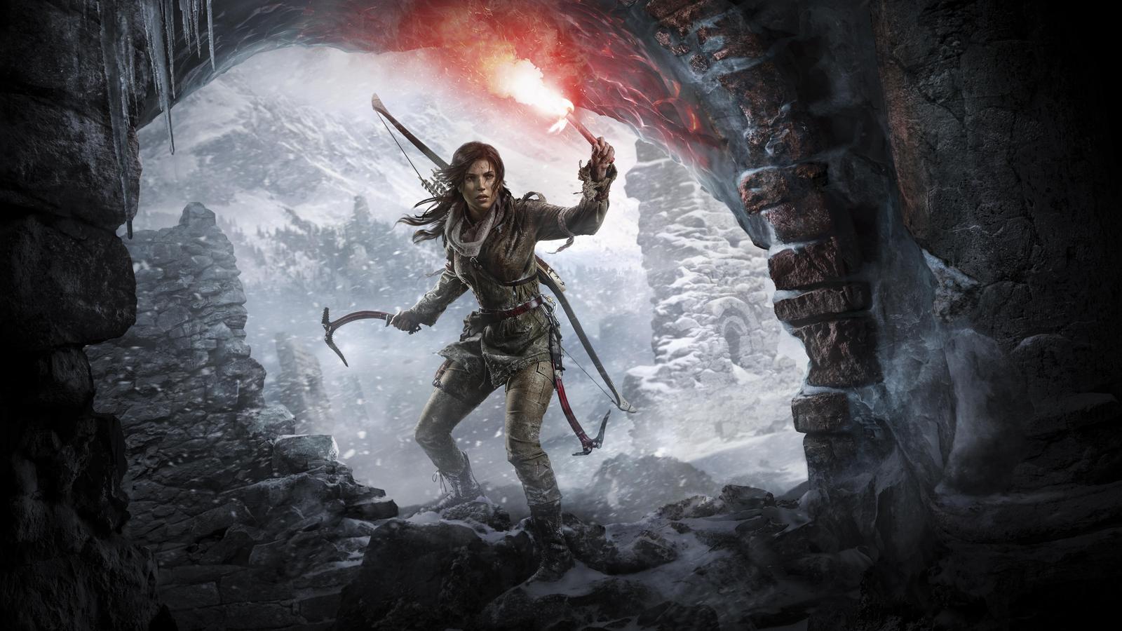 Adventurous Lara Croft 4K Arctic Exploration Wall Art