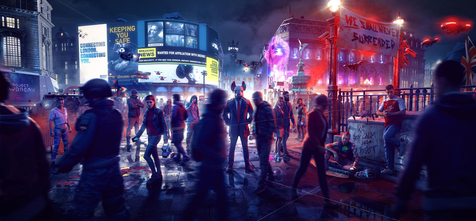 Dystopian London Hacker Crew Wall Art