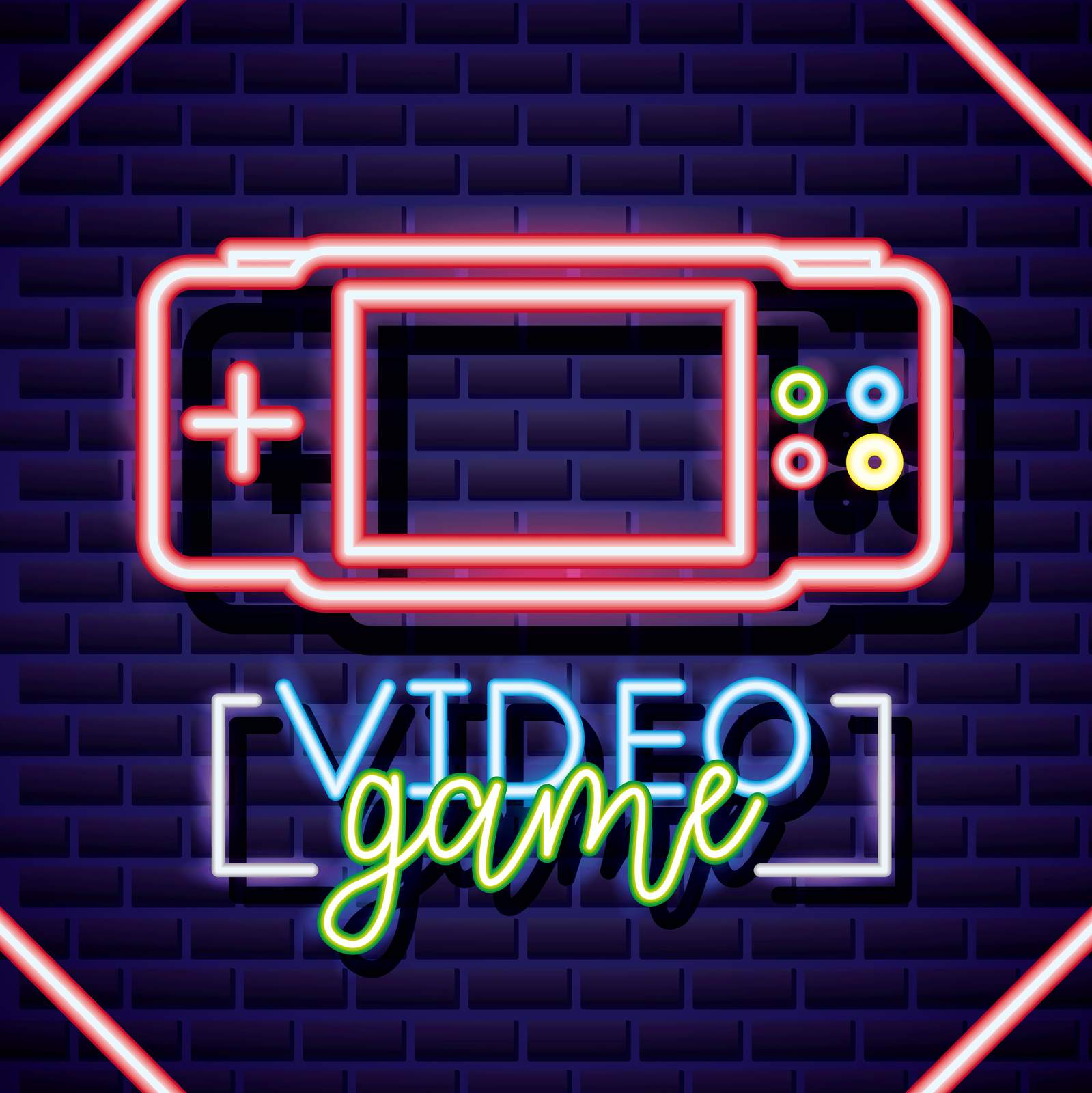 Neon Gaming Vibes Wall Art