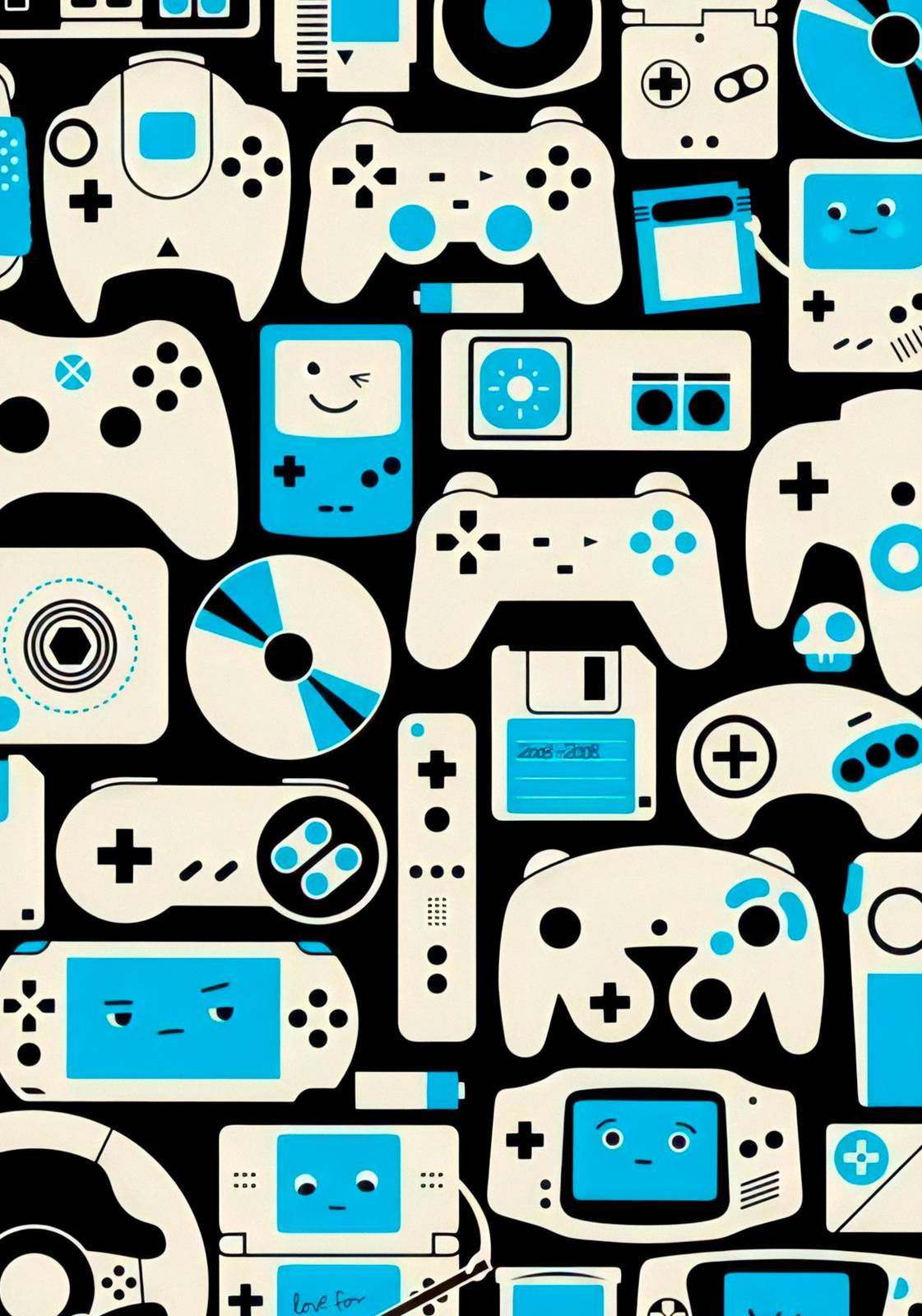 Retro Gaming Wall Art - Vintage Controller Wall Art