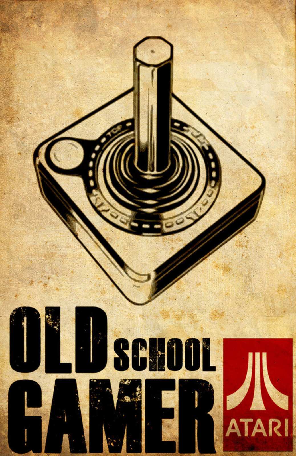 Retro Old School Gamer Atari Joystick Wall Art