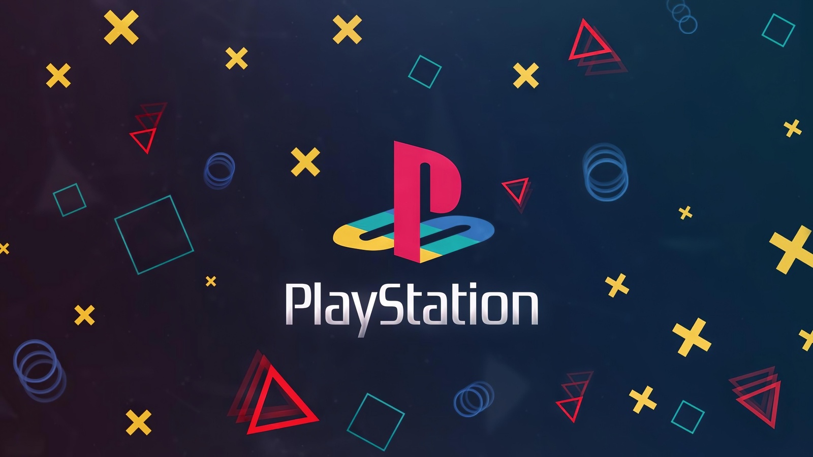 Retro PlayStation Logo Geometric Wall Art