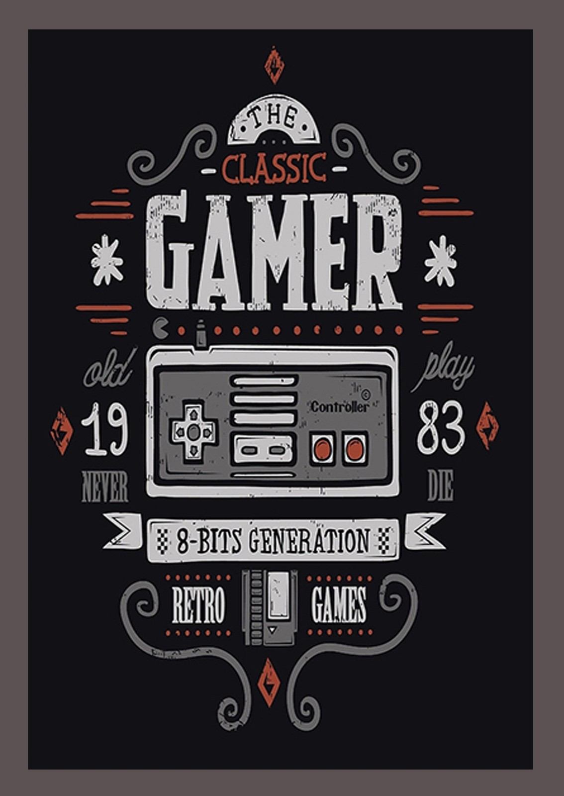 Retro Gamer 8-Bit Generation Wall Art