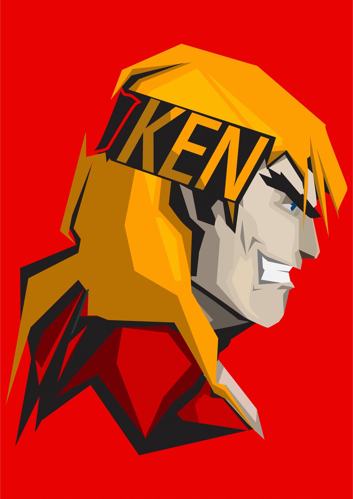 Ken Masters "Hadoken" Bold Pop Art Wall Art
