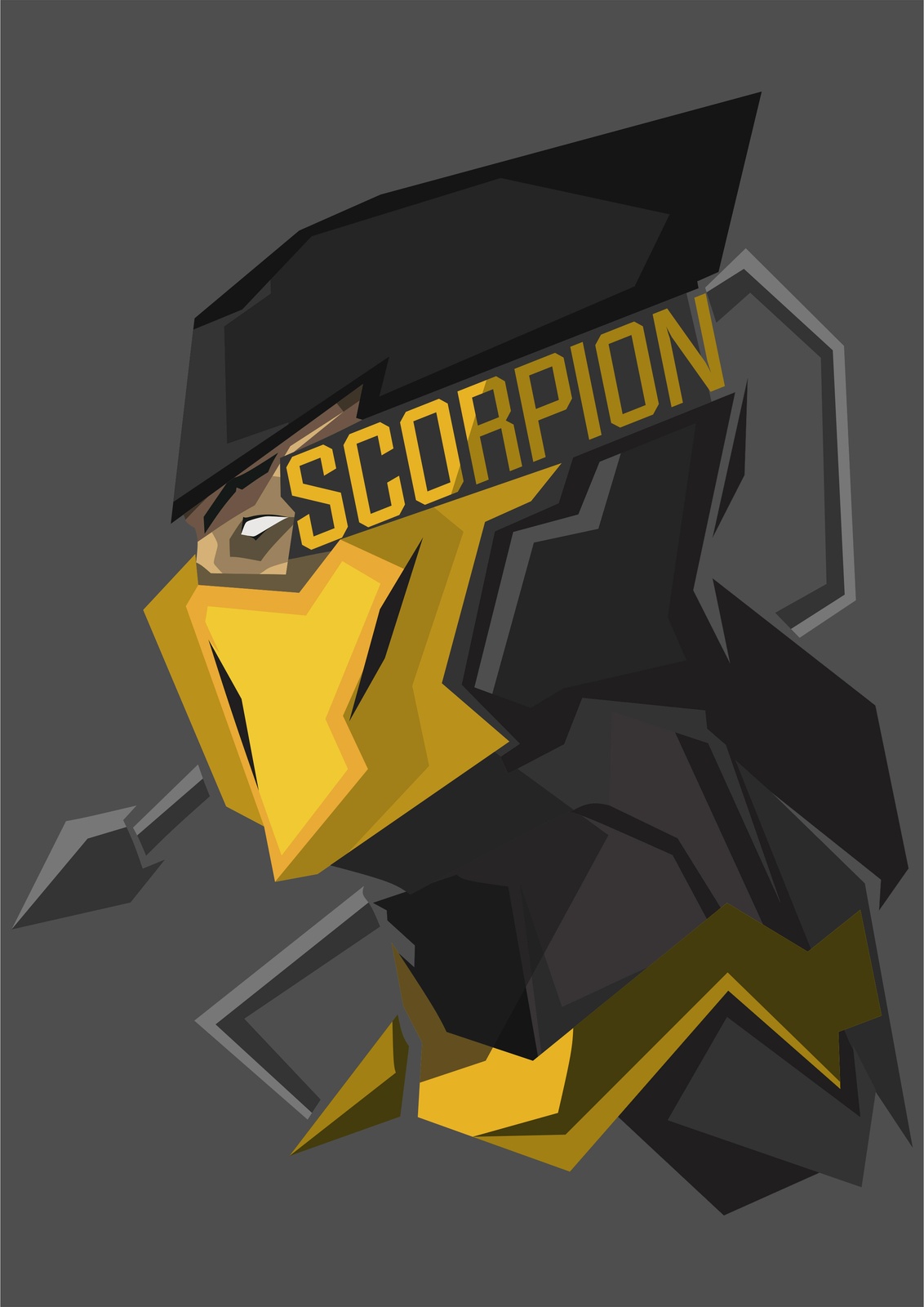 Mortal Kombat Scorpion Graphic Wall Art