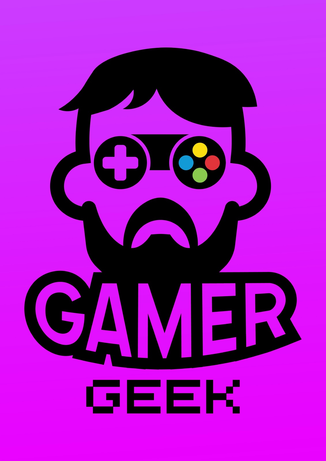 Retro Gamer Portrait Wall Art