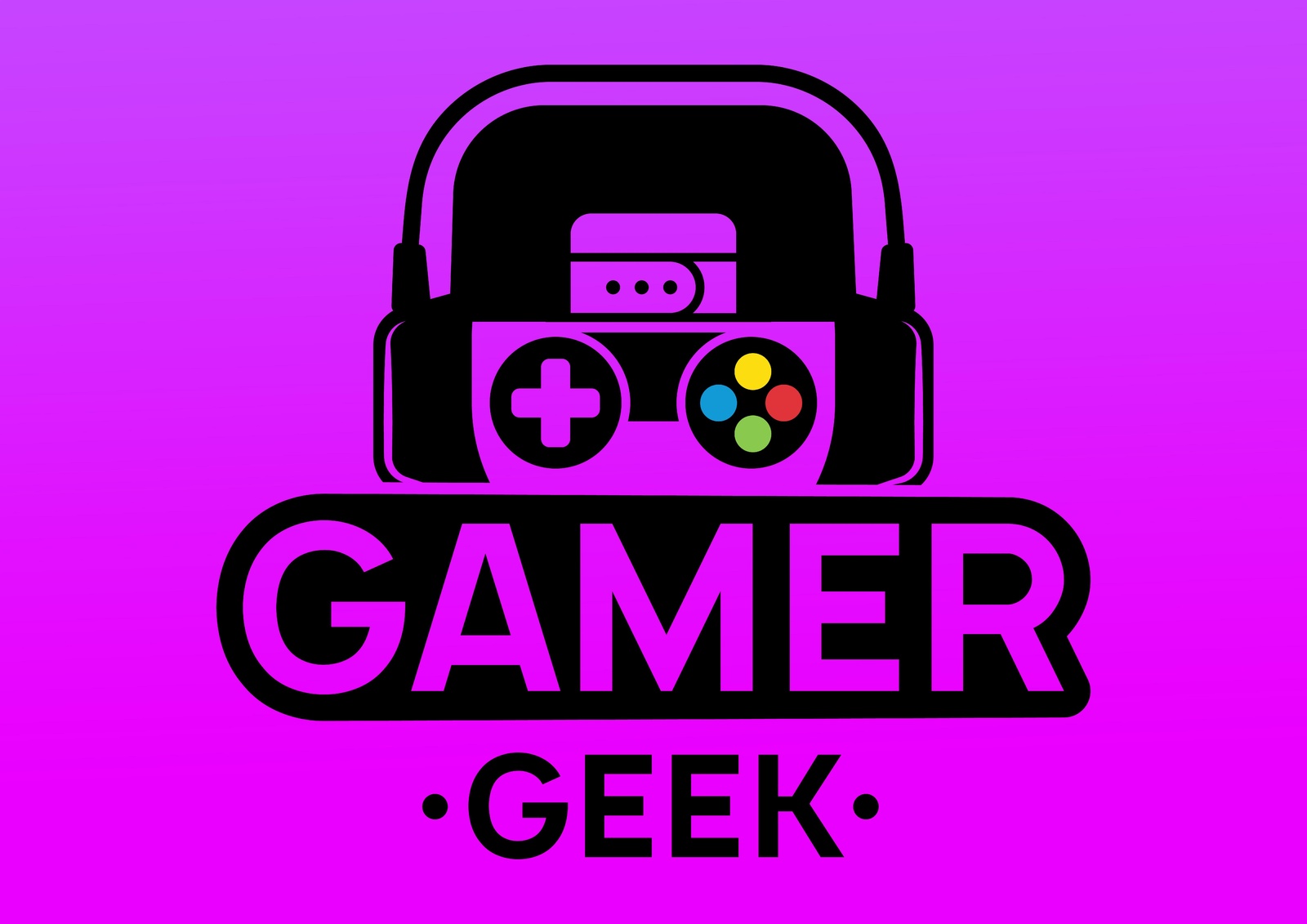 Gamer Geek Headphones & Controller Wall Art