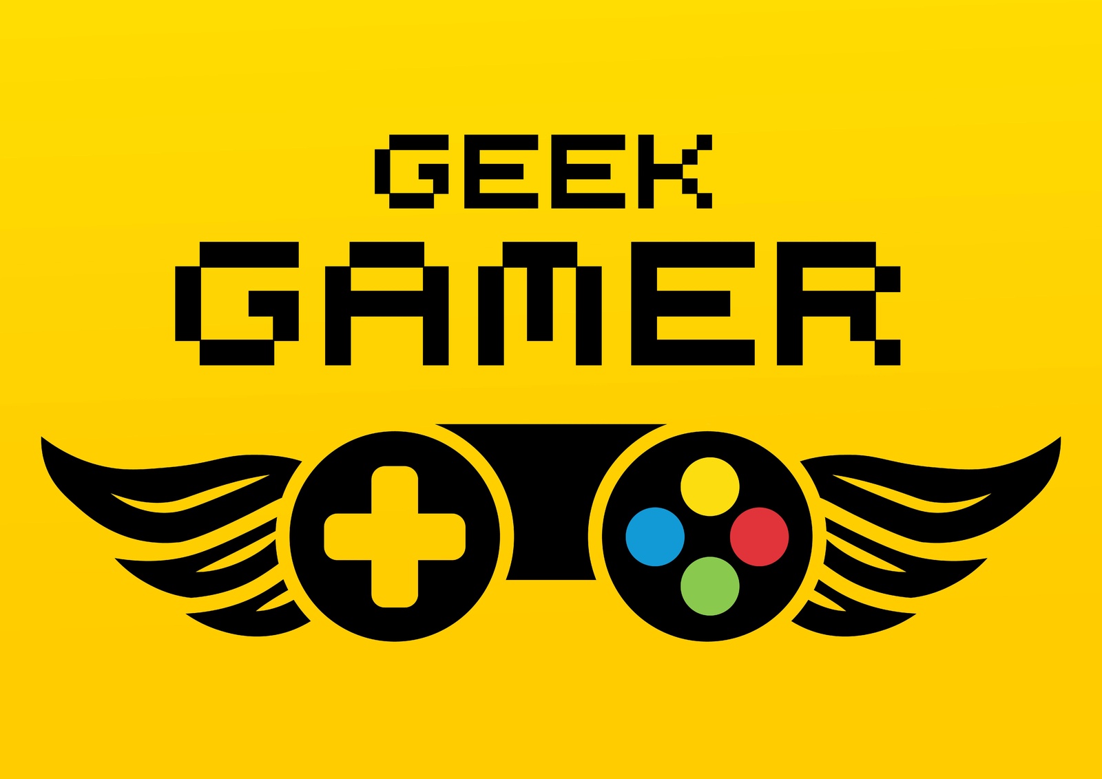 Geek Gamer Wings Wall Art