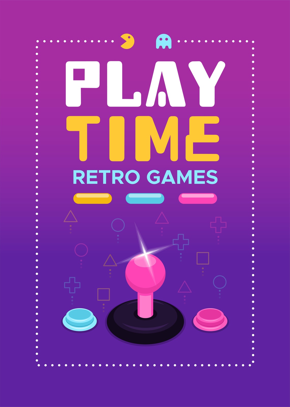 Retro Gaming Play Time Wall Art
