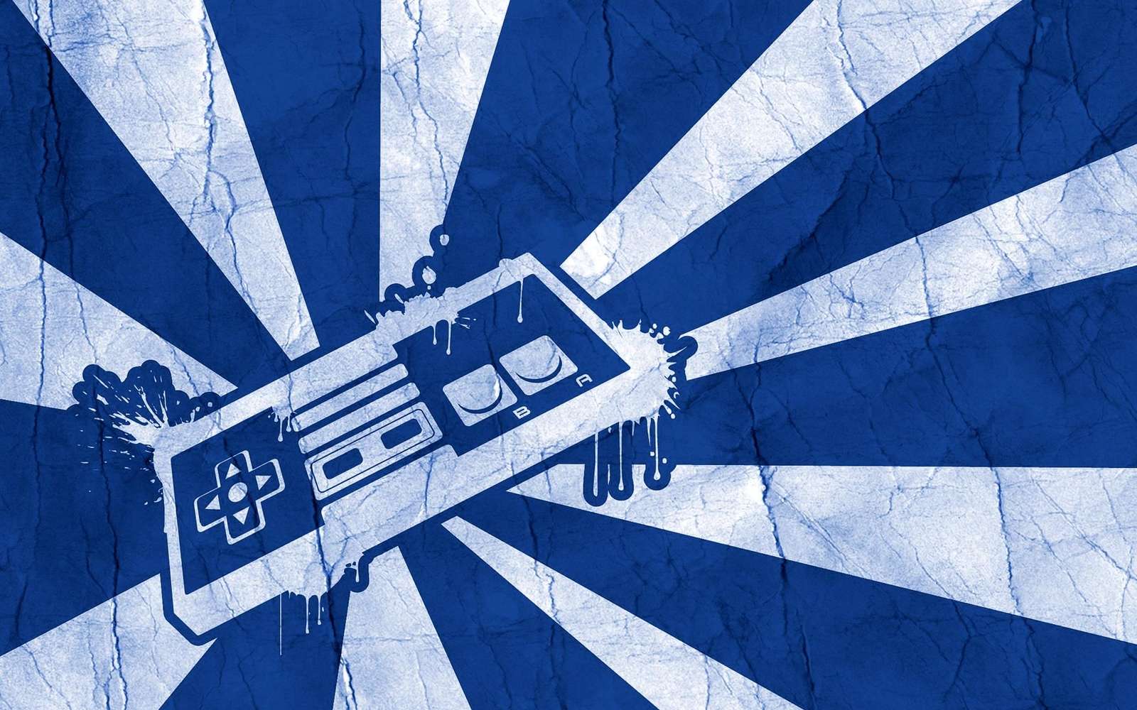 Retro Gaming Controller Burst Wall Art