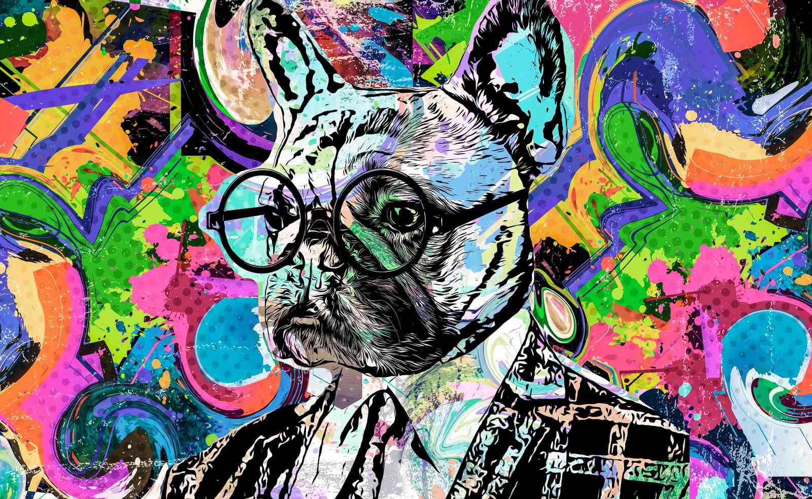 Dapper French Bulldog Pop Art Wall Art