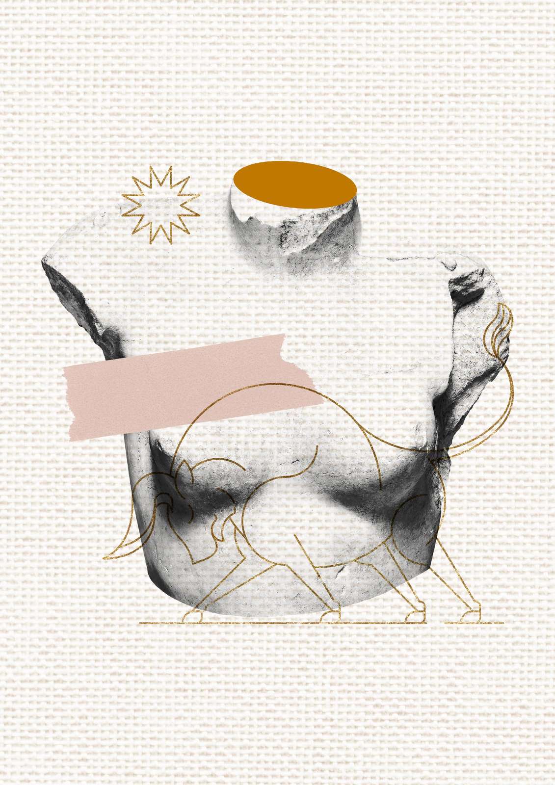 Modern Abstract Bull Sculpture Wall Art