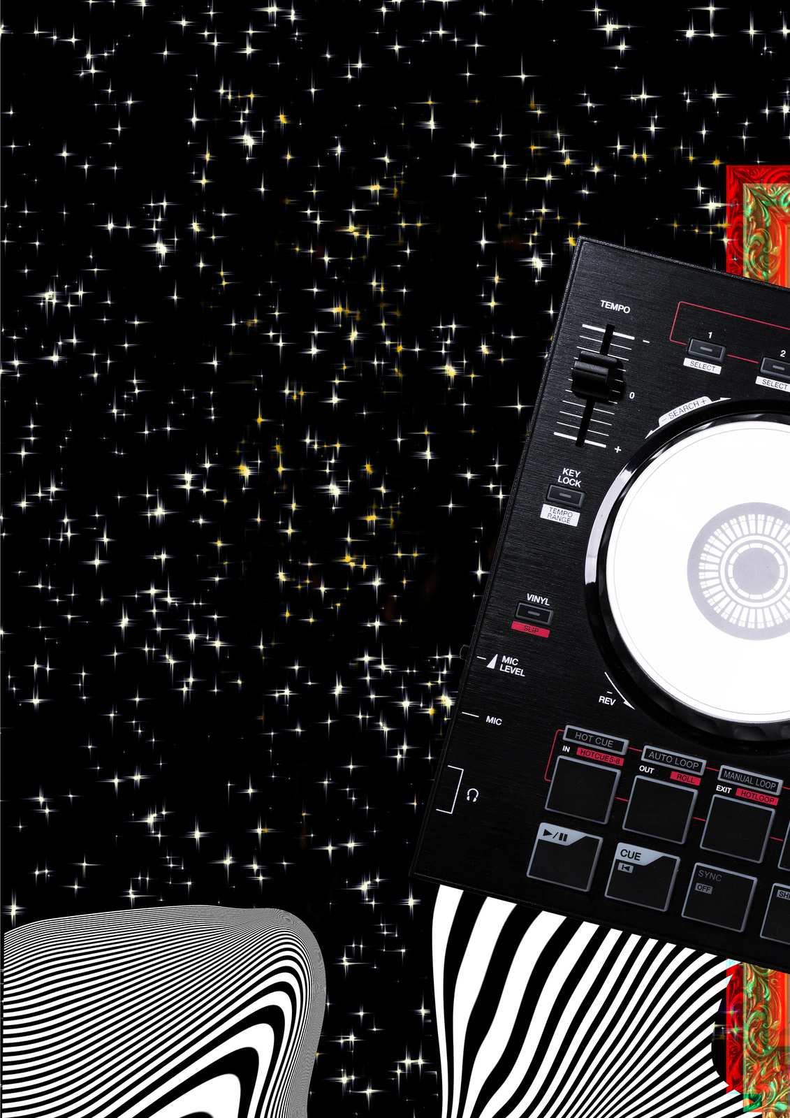 Galactic Beats DJ Controller Wall Art