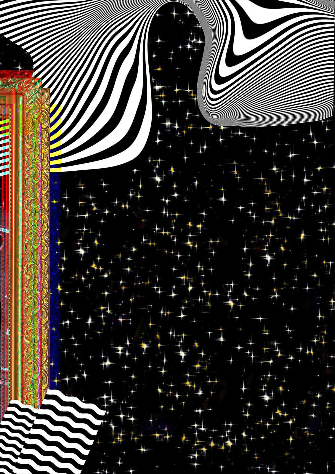 Abstract Starry Night Optical Illusion Wall Art