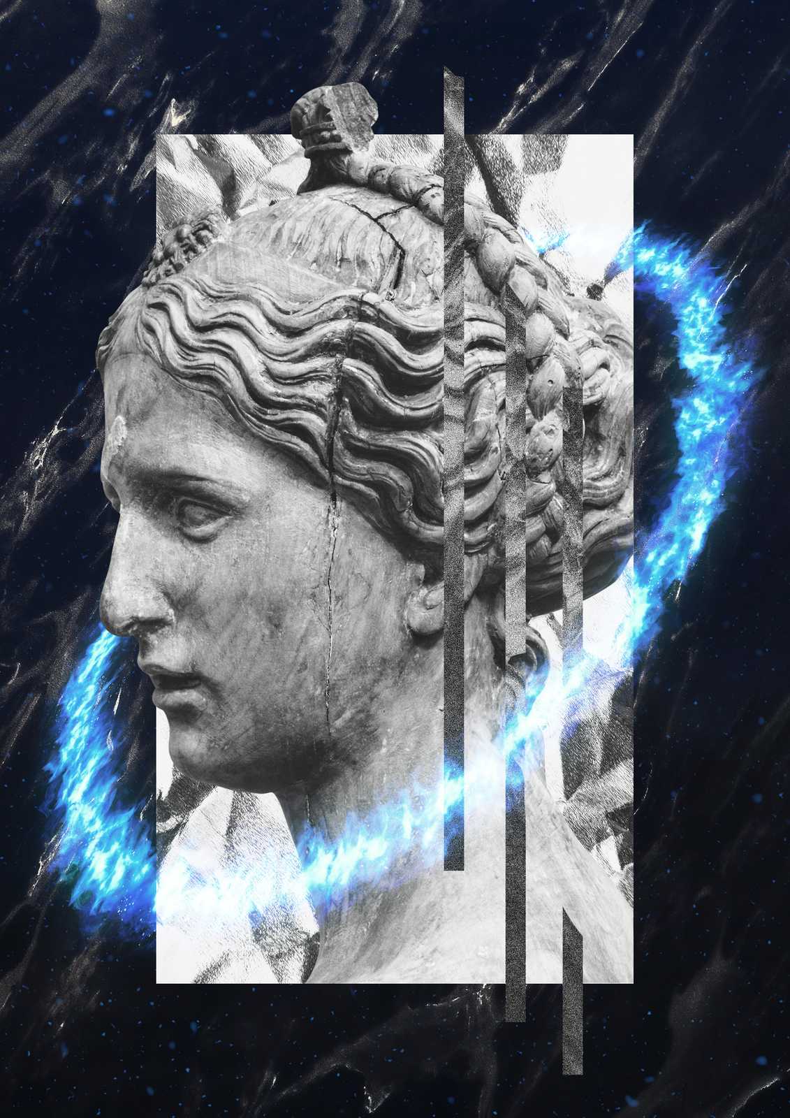 Neo-Classical Fire Goddess Wall Art Wall Art