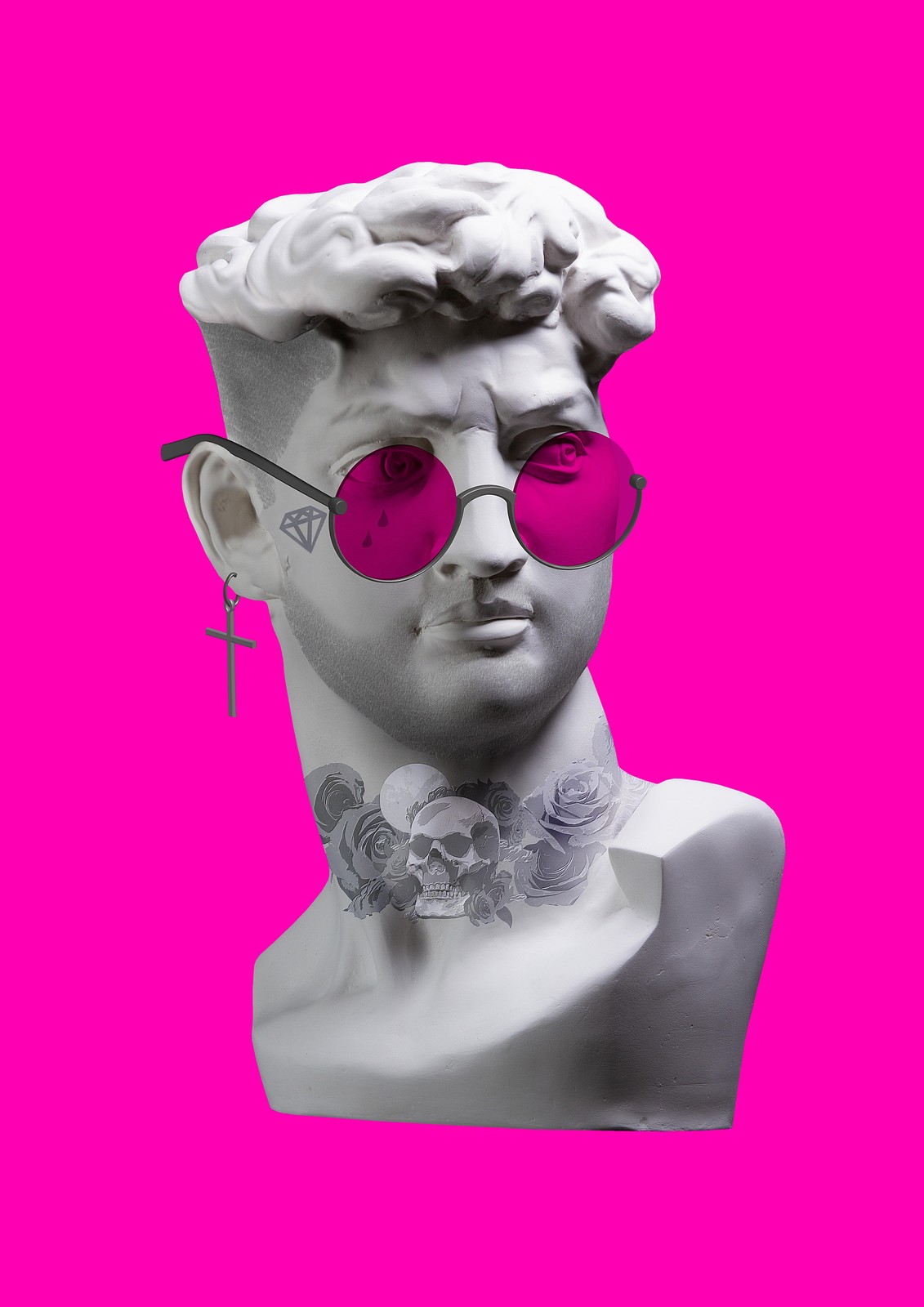 Neo-Classical Skull Sunglasses Wall Art