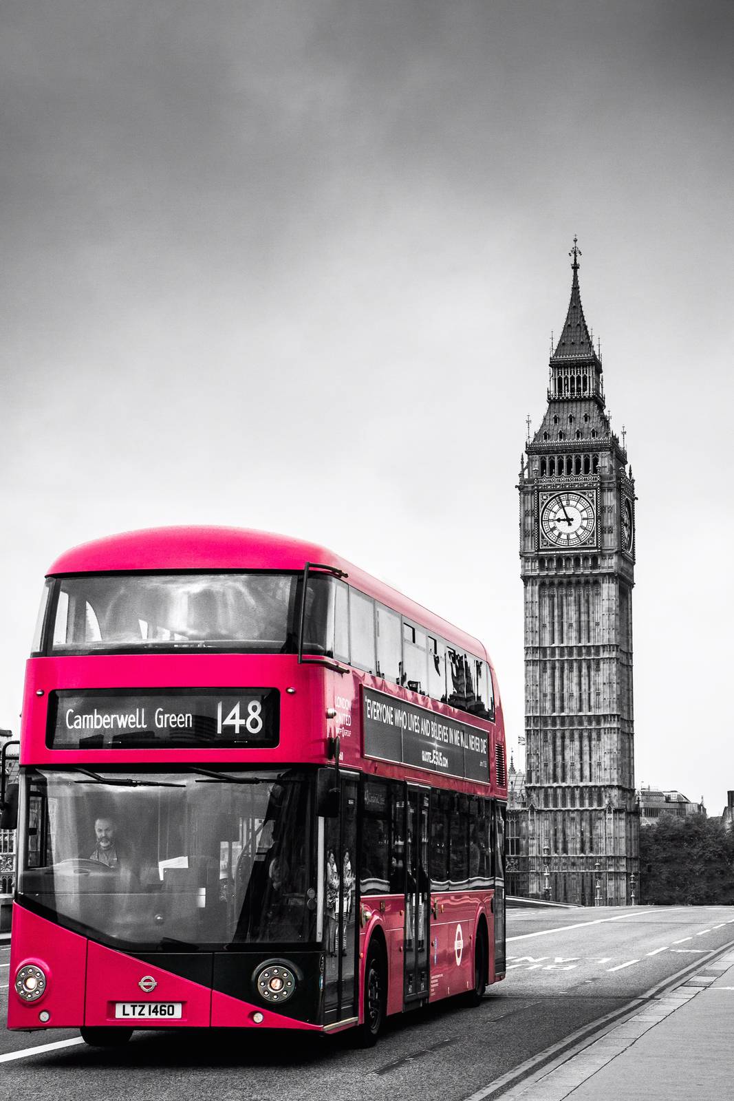 Iconic London Red Bus & Big Ben Wall Art